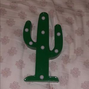 light up cactus desk decor